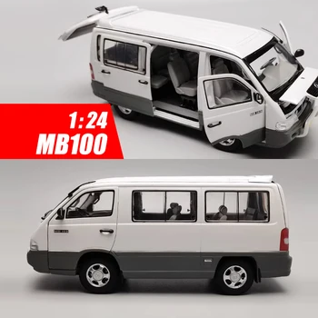 1: 24 Оригинальная заводская симуляция mb100 alloy полноприводный фургон бело-черная модель автомобиля