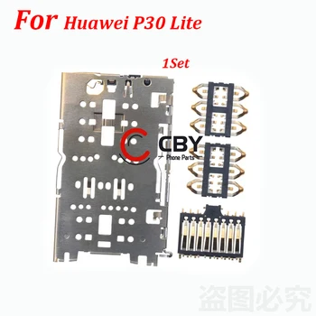 1 комплект Запасных Частей Для Huawei P30 Pro Lite, Держатель Разъема для чтения SIM-карт, Замена Запасных Частей