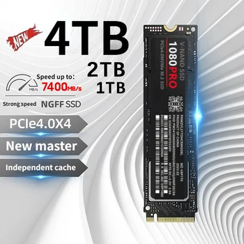 1080PRO 4 ТБ 2 ТБ 1 ТБ Оригинальный Бренд SSD M2 2280 PCIe 4.0 NVME Чтение 14000 Мб/с. Твердотельный Жесткий Диск Для Настольного компьютера/ПК/Игрового Ноутбука PS5