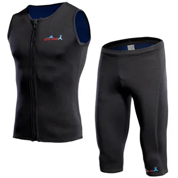 2 мм водолазный костюм из двух частей, зимний теплый жилет для подводного плавания, термоодежда для плавания, защищающая от холода, термоодежда для зимнего плавания