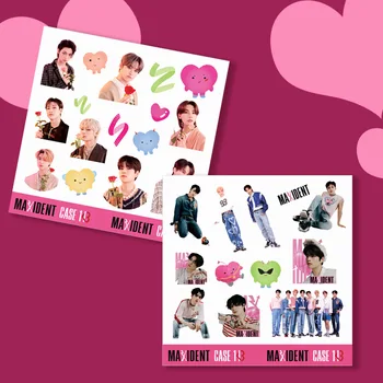 2 шт./компл. Мультяшные наклейки с персонажами Kpop Stray Kids, фотоальбом MAXIDENT, наклейки K-pop StrayKids