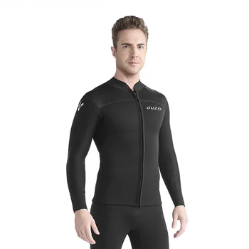 3 мм гидрокостюмы для взрослых, куртка / брюки, неопреновые гидрокостюмы с длинным рукавом, термальный купальник на молнии спереди, костюмы для серфинга и подводного плавания с аквалангом