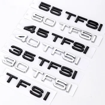3D Хромированные Буквы Автомобиля Эмблема Багажника Значок Наклейка Для Логотипа Audi A1 A3 A4 A5 A6 A7 Q3 Q5 Q7 TT 30 35 40 45 50 55 Аксессуары TFSI