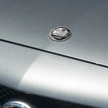 57 мм Наклейка на Капот Для Mercedes Benz AMG W212 W166 W117 W205 C43 C63 E63 W221 W463 A/B/C/E/S CLA GLC Наклейка с логотипом Apple Tree AMG