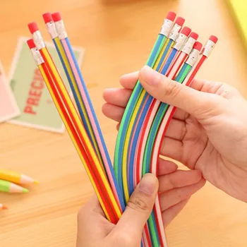 5шт красочных гибких мягких карандашей для детей, учащихся, школы, офиса Оптом