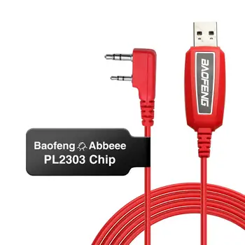 Baofeng Upgrade Red PL2303 USB-Кабель Для Программирования Без привода Для Портативной Портативной Рации Baofeng UV-5R BF-F8HP BF-888S