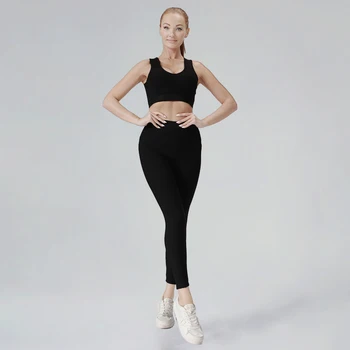 BODYGO Gym Workout Комплект из двух предметов, спортивный топ с открытой спиной для занятий йогой, тонкая активная одежда