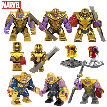 Marvel Новая анимация периферийного устройства Thanos infinite gem перчатки мультяшные строительные блоки для сборки игрушек креативные украшения оптом