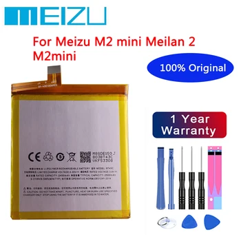 Meizu Высококачественный 100% Оригинальный Аккумулятор BT43C Для Meizu M2 mini Meilan 2 M2mini 2500 мАч Батареи Для Мобильного Телефона Bateria + Инструменты
