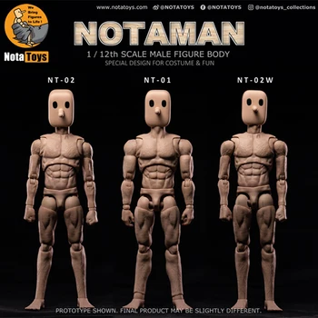 Notaman NT-01 NT-02 NT-02W 1/12 Мужская Фигурка С Квадратной головой, Кукла Для Совместного тела, 6 