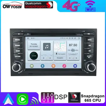 Owtosin 8 Core 8G + 128G Android 12 Автомобильный DVD Мультимедийный Плеер Радиоэкран Для Audi A4 S4 RS4 B7 2002-2008 GPS CarPlay Авторадио
