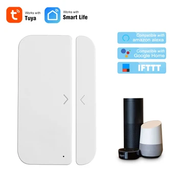 Wi-Fi Дверная сигнализация, датчик окна, Умный дом, безопасность, приложение Tuya SmartLife, дистанционное управление для Alexa Google Assistant IFTTT