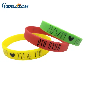 YERLLSOM 300 шт./лот, высококачественные Оптовые дешевые силиконовые браслеты с печатным логотипом для мероприятий Y20061701