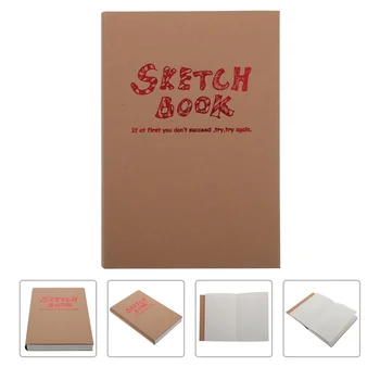 Альбом для рисования из Крафт-бумаги, Блокнот для рисования, Чистый Дневник, Блокноты для рисования 21см * 142см * 23см (A4)