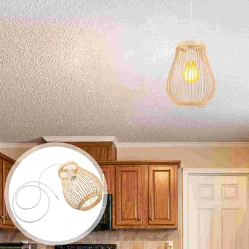 Бамбуковая люстра с абажуром Подвесные абажуры Подвесные светильники Кухня из плетеного ротанга