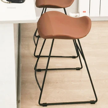 Барные стулья из кованого железа в скандинавском стиле, легкая роскошная мебель для дома Sense высокого класса, высокий табурет для кухни, Островные барные стулья для дома