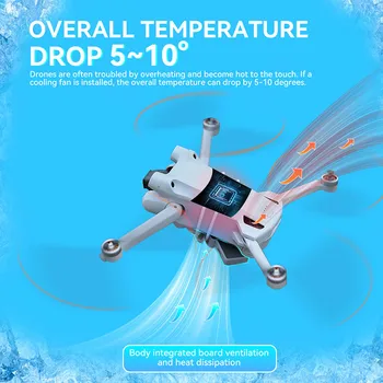 Вентилятор охлаждения дрона, рассеивающий тепло, вентилятор охлаждения тела, Воздушный охладитель, Шумоподавляющие Аксессуары для DJI Mini 3 Pro