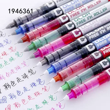 Высококачественная многоцветная гелевая ручка с чернилами большой емкости, канцелярские принадлежности для школьников, шариковая ручка с тонким роликом, новинка