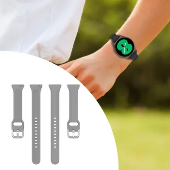 Горячая распродажа, ремешок для часов S-amsung Galaxy Watch4, силиконовый сменный ремешок 20 мм, совместимый с аксессуарами для умных часов Active2