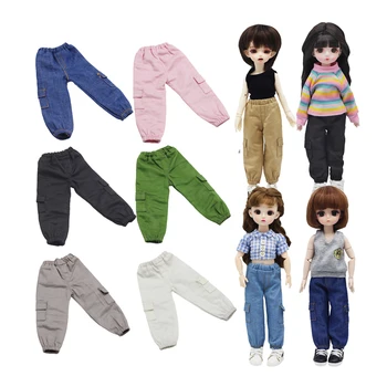 детская одежда 30 см BJD, комбинезоны, брюки с карманами, повседневные брюки для yosd, 1/6BJD кукольная одежда, аксессуары для кукол
