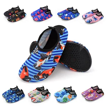 Детская пляжная обувь, детские домашние тапочки с мягким полом, носки для плавания с маской и трубкой для мальчиков и девочек, противоскользящие домашние тапочки для детей босиком