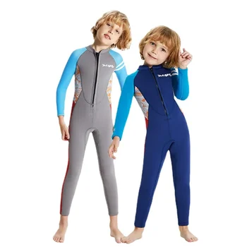 Детский водолазный костюм из неопрена, одежда для плавания для детей, парус для дайвинга, длинные рукава, сохраняющие тепло, гидрокостюм для плавания 2,5 мм