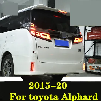 Для toyota Alphard 2015-20 Задний стоп-сигнал Модифицированная световая панель Светодиодный стоп-сигнал Защита заднего конца погони Задний стоп-сигнал задней двери