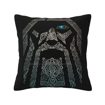 Домашний диван Odin, автомобильная наволочка на талию, племенной мистический серо-голубой глаз Raidho, Волшебная мифология, скандинавский Бог Odin, викинги