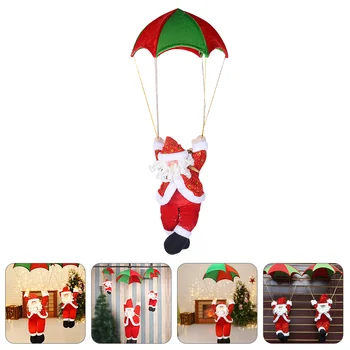 Забавная кукла Санта с парашютом, Рождественская елка, Подвесной летающий Санта Клаус, Подвесное украшение, детская игрушка, украшение стола, Рождественские праздники