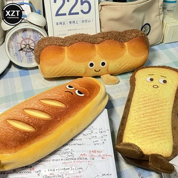 Забавный хлеб, милый пенал, плюшевая креативная сумка для карандашей, сумка для школьных принадлежностей, детский пенал, Призы, подарки, студенческие пеналы