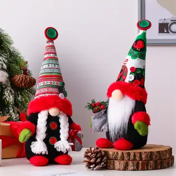 Зеленые и красные куклы Гном Реквизит и принадлежности Рождественские принадлежности Подарки для детей Теплая атмосфера Рождественский реквизит и принадлежности