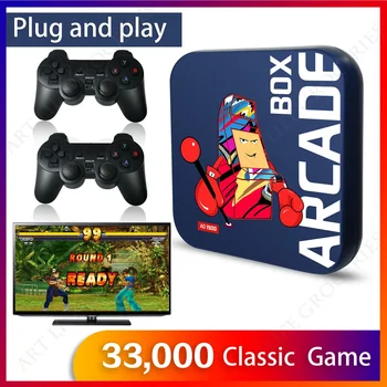 Игровая консоль Arcade Box 64GB 33000 + Классические Ретро-игры Игровой автомат 4K HD Дисплей на ТВ-Проекторе Монитор для PS1/DC/Naomi