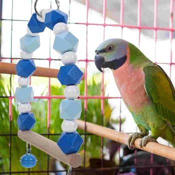 Игрушки в птичьей клетке, стойка для попугаев, насест для попугайчиков, деревянная балансирная стойка для подставок