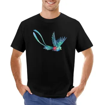 Летающая футболка Quetzal, черные футболки, рубашка с животным принтом для мальчиков, футболка для мальчика, мужская футболка с рисунком