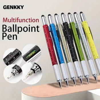 Многофункциональная ручка, отвертка, шариковая ручка, подарочный инструмент с сенсорным экраном, школьные канцелярские принадлежности, шариковые ручки 6 В 1