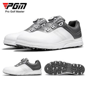 Мужская обувь для гольфа PGM, водонепроницаемые противоскользящие мужские легкие мягкие дышащие кроссовки, мужская спортивная обувь с ремешком на ручке 39-45 ярдов