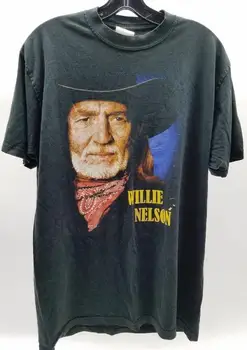 Мужская черная футболка Willie Nelson от JERZEES L