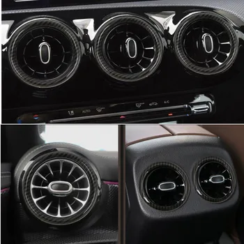 Накладка Крышки Выпускного Кольца Автомобильного Кондиционера Из Углеродного Волокна Для Mercedes Benz A W177 B W247 GLB X247 CLA C118 GLA H247 2020 +