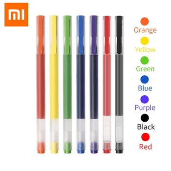 НОВЫЙ Xiaomi Mijia Супер Прочный Красочный Пишущий Знак Ручка 7 Цветов Mi Pen 0,5 мм Гелевая ручка Для Подписи Ручки Для Школьного Офисного Рисования
