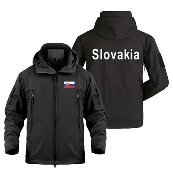 Новый Осенне-зимний принт Словакии, мужские куртки с множеством карманов, 2023, водонепроницаемые куртки SoftShell Military Outdoor для мужчин
