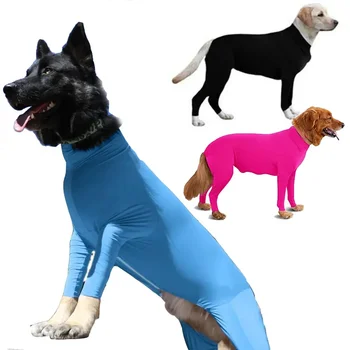Одежда для домашних собак, пижама для собак среднего размера, Успокаивающая беспокойство Рубашка, комбинезон для собак на 4 лапах, предотвращающий выпадение волос, Хирургическое восстановление