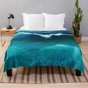 Одеяло для изучения формы волны, мягкое, тяжелое для сна, забавные подарочные одеяла