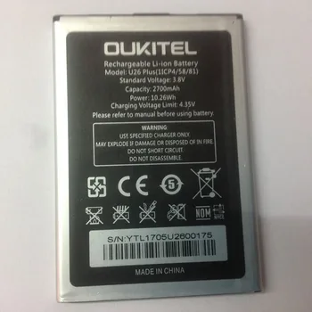 Оригинальный аккумулятор для телефона oukitel u26 plus 2700 мАч 3,8 В для аккумулятора телефона oukitel u26 plus