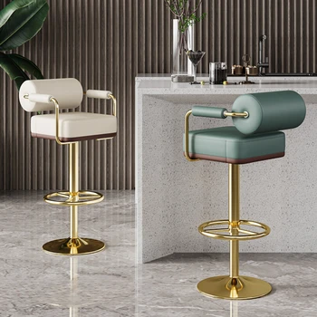 Особенность Регулируемые барные стулья Современный дизайн Поворотные скандинавские роскошные барные стулья Кухня Гостиная Высокая мебель Cadeira SR50BC