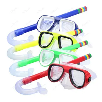 Плавательные очки, маски Для плавания с аквалангом Для детей ПВХ Для плавания и дайвинга Детские очки, Маска и трубка для подводного плавания, Аксессуары для подводного плавания