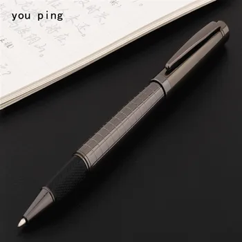 Роскошная ручка высокого качества 001 Grey Line Business office Ручка-роллер со средним кончиком, канцелярские принадлежности для школьников