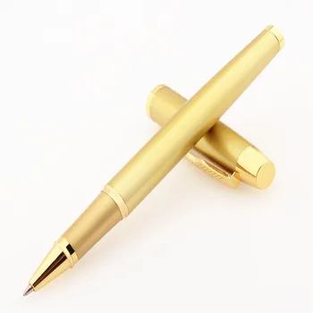 Роскошные тяжелые ручки высокого качества 8007 Золотая студенческая офисная ручка-роллер канцелярские принадлежности