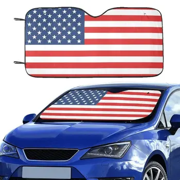 Солнцезащитный козырек на лобовом стекле с американским флагом, Патриотические Автомобильные аксессуары Auto Red White Blue USA Patriot Protector, Козырек на окне, Осыпь