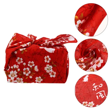 Сумка для Бенто Носовой платок Японские коробки Квадратная оберточная ткань Крученая пряжа Маленькая прочная