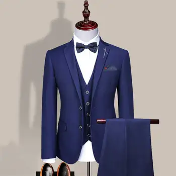Сшитое на заказ свадебное платье жениха, блейзер, брюки, деловые классические брюки высокого класса SA06-46599